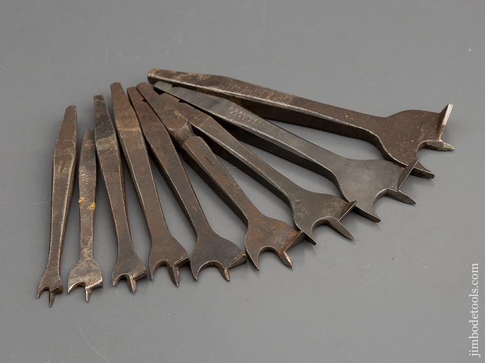 Working Set of Seven 19th Century Center Bits for Bit Brace - 80919