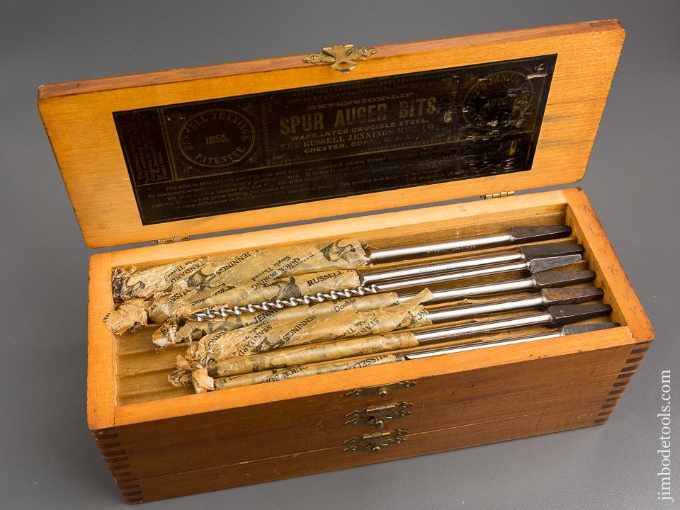 EARLY Complete Set of 14! RUSSELL JENNINGS Auger Bits MINT in Original 3 Tiered Box -80935