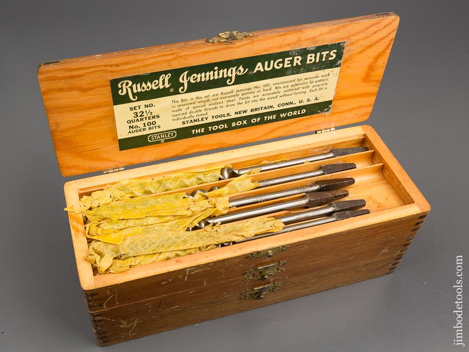 Complete Set of 13 RUSSELL JENNINGS Auger Bits in Original 3 Tiered Box -80936