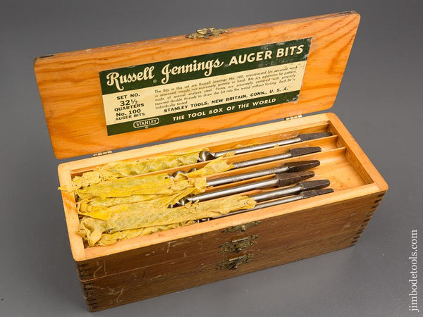 Complete Set of 13 RUSSELL JENNINGS Auger Bits in Original 3 Tiered Box -80936