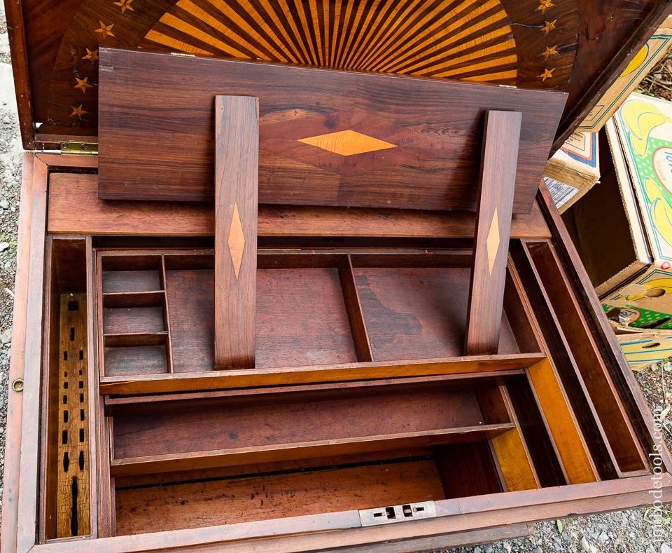 Stunning! 19th Century Cabinetmaker's Tool Chest with Fabulous inlay and Dovetails - 80954U