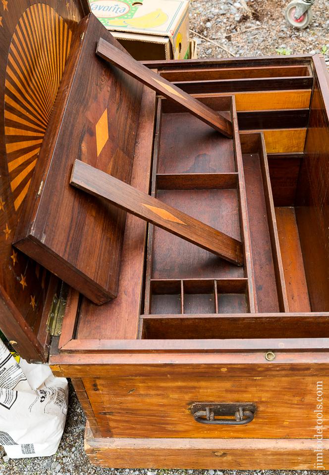 Stunning! 19th Century Cabinetmaker's Tool Chest with Fabulous inlay and Dovetails - 80954U