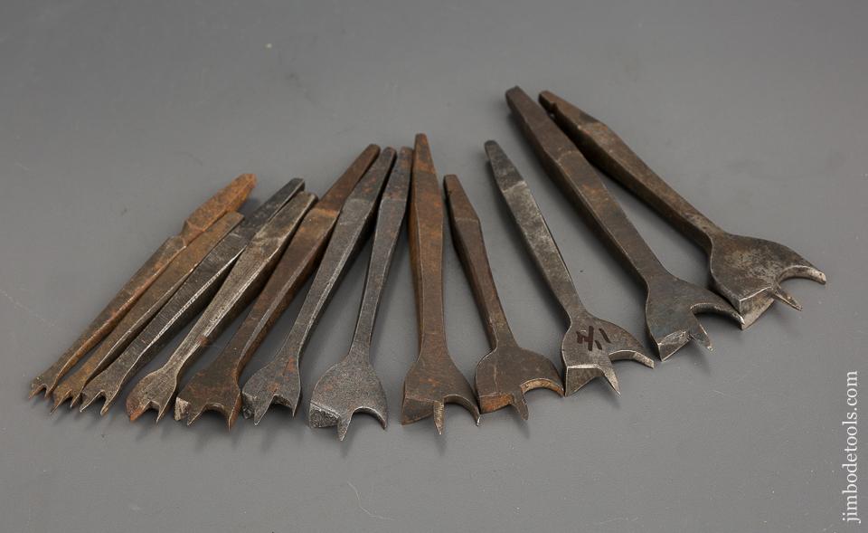 Working Set of Twelve 19th Century Center Bits for Bit Brace - 80958