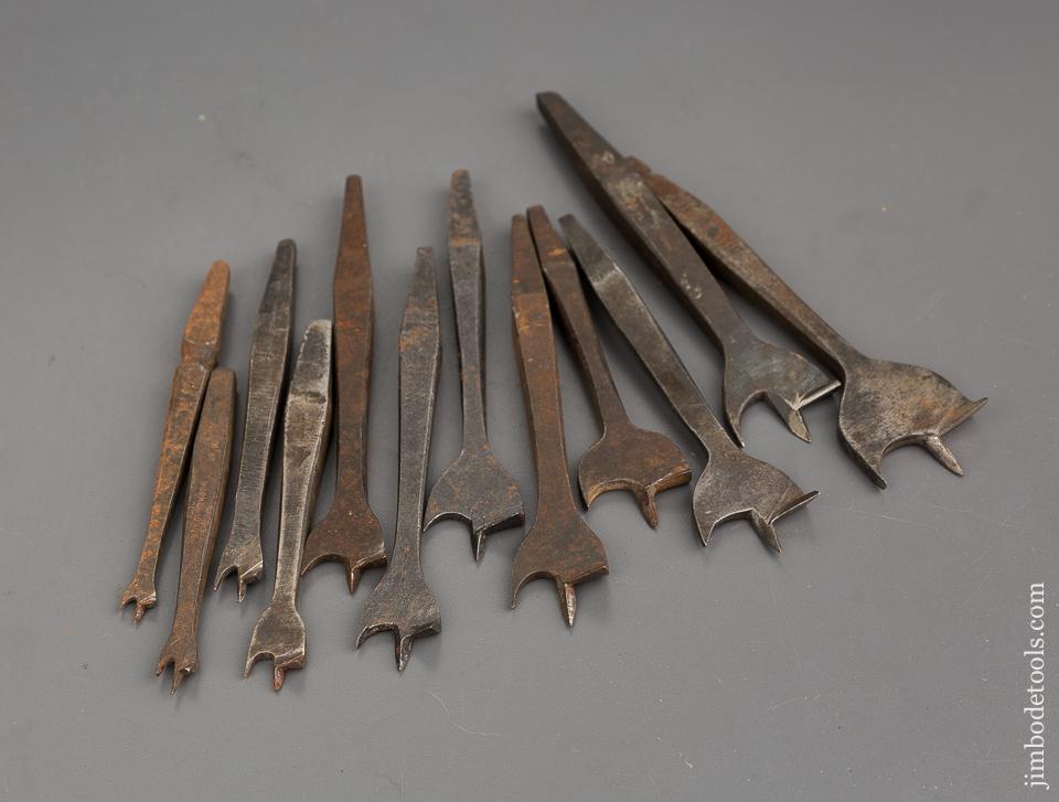 Working Set of Twelve 19th Century Center Bits for Bit Brace - 80958