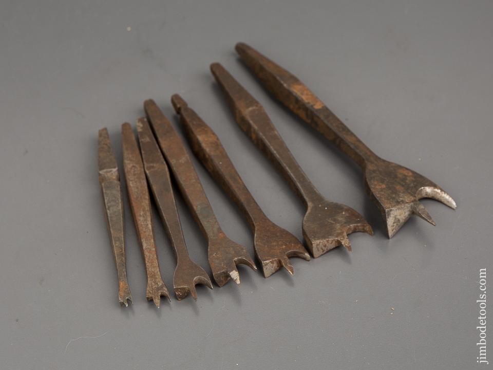 Working Set of Seven 19th Century Center Bits for Bit Brace - 80960