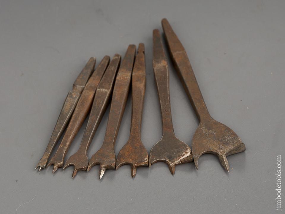 Working Set of Seven 19th Century Center Bits for Bit Brace - 80960