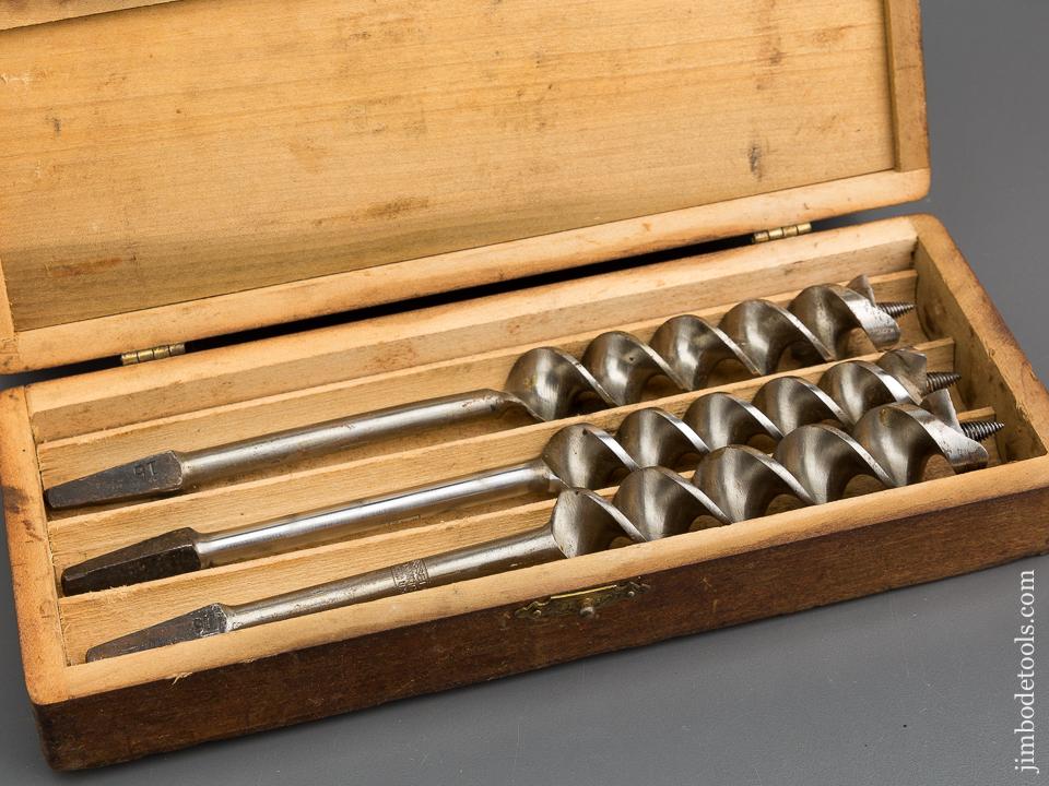Complete Set of 13 RUSSELL JENNINGS Auger Bits in Original 3 Tiered Box - 80963