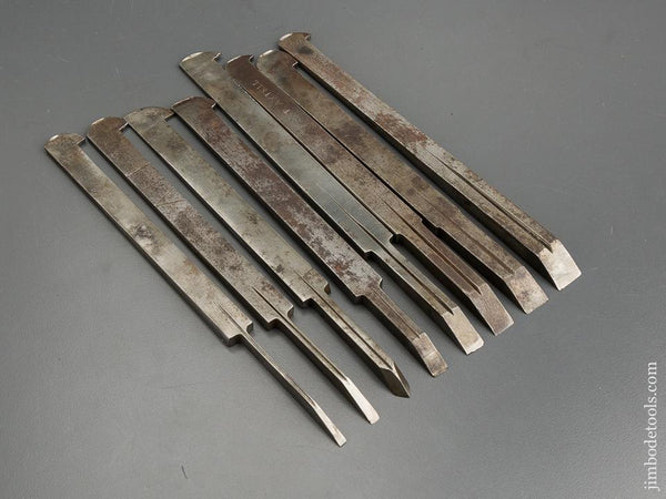 Good user Plow Plane Iron Set Numbered 1-8 Mixed Maker - 80987