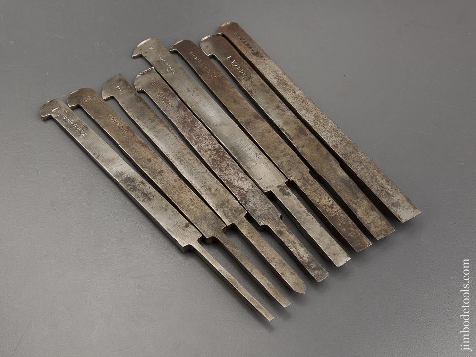 Good user Plow Plane Iron Set Numbered 1-8 Mixed Maker - 80987