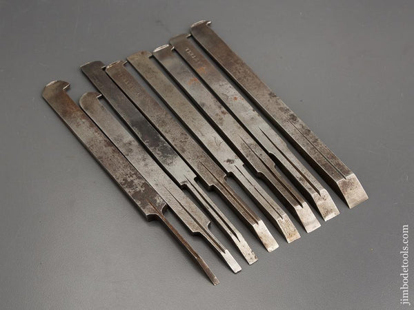 Good user Plow Plane Iron Set Numbered 1-8 Mixed Maker - 80988