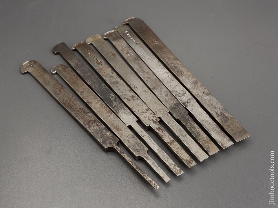 Good user Plow Plane Iron Set Numbered 1-8 Mixed Maker - 80988