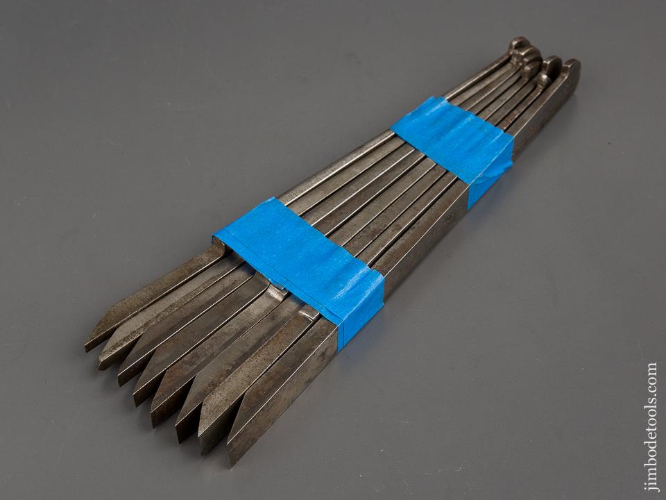 Set of Eight WARD Graduated Plow Plane Irons -80990