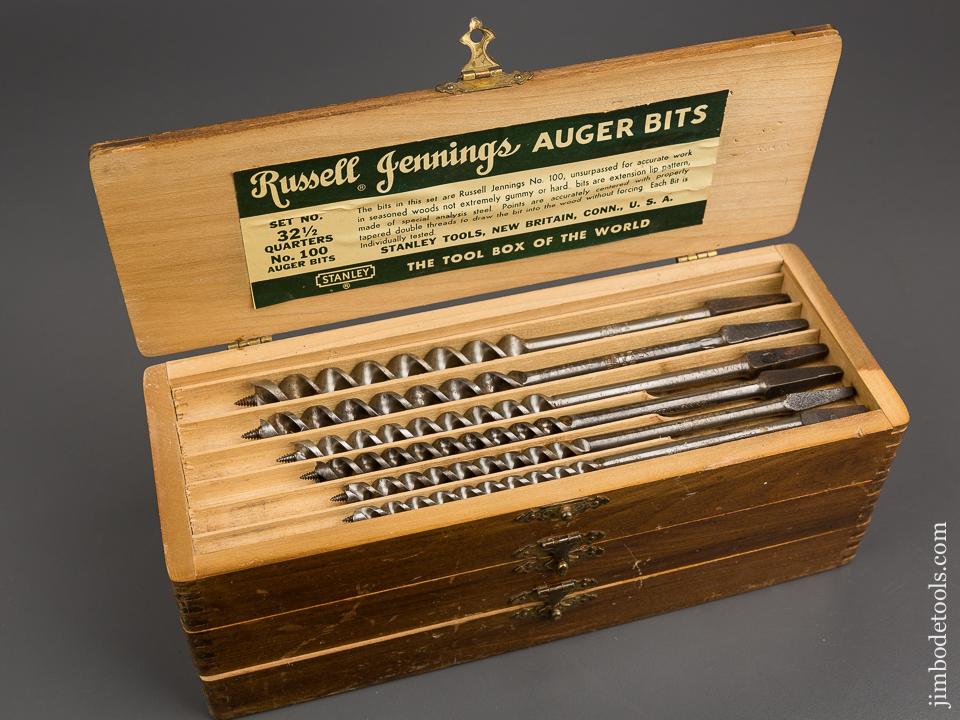 Complete Set of 13 RUSSELL JENNINGS Auger Bits in Original 3 Tiered Box -81046