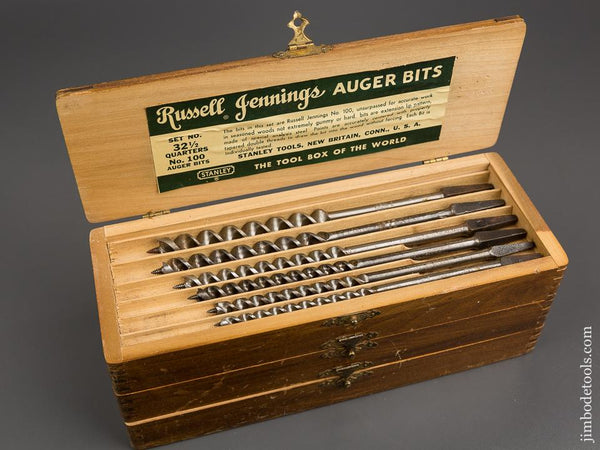 Complete Set of 13 RUSSELL JENNINGS Auger Bits in Original 3 Tiered Box -81046