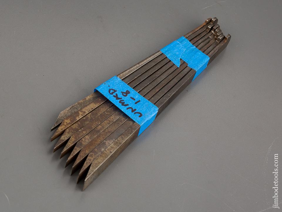 User Set of Eight Graduated Plow Plane Irons -81055