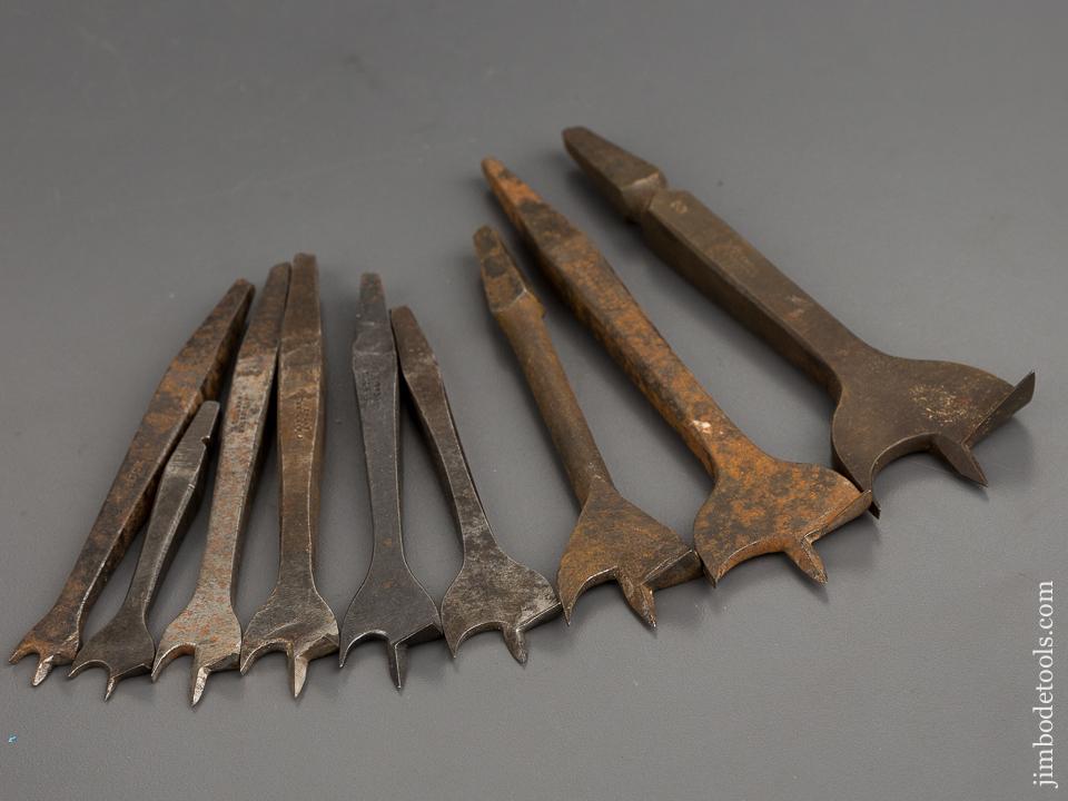 Working Set of Nine 19th Century Center Bits for Bit Brace - 81074