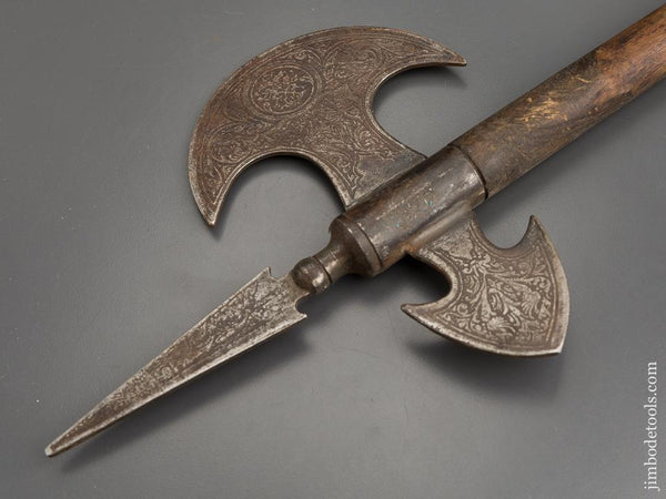 Beautiful Ornate Engraved Battle Axe - 81117R