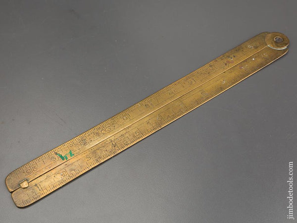 Early Brass Two Foot Folding SMALLWOOD Blacksmith's Rule - 81121R