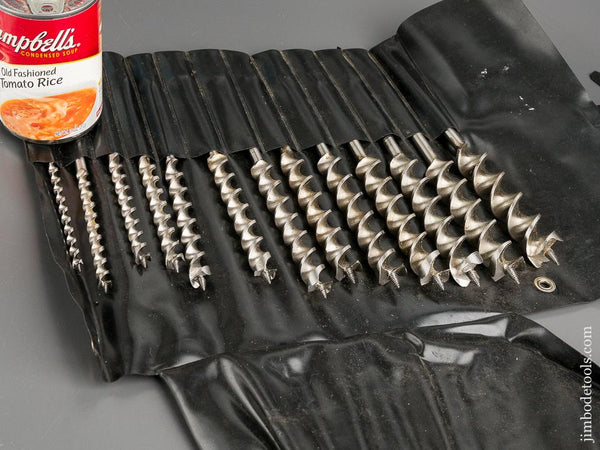 Complete Set of 13 RUSSELL JENNINGS Auger Bits in Original Roll - 81149