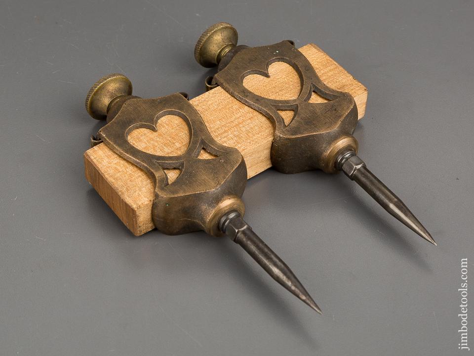 6 1/2 inch Trammel Points Pierced with Hearts - 81153