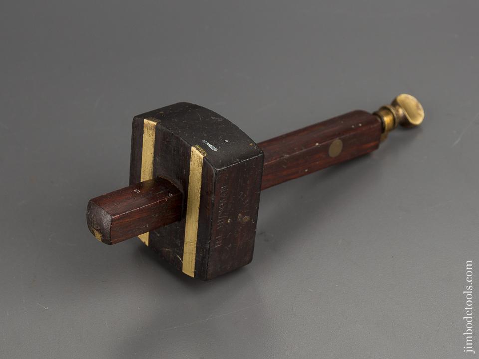 Excellent Eight inch I. SORBY Rosewood and Brass Mortise Gauge - 81184