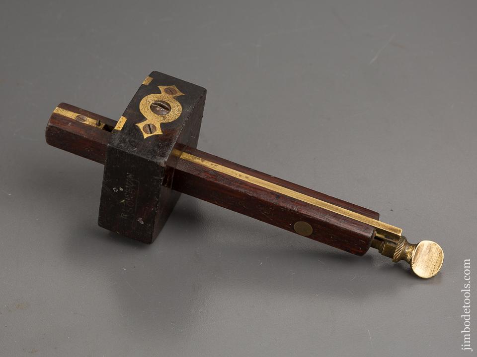 Excellent Eight inch I. SORBY Rosewood and Brass Mortise Gauge - 81184