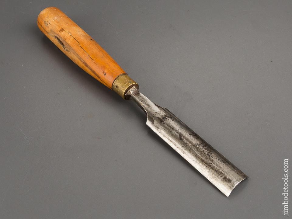 1 x 10 3/4 indh KAYE & SON No. 5 Sweep Boxwood Handled Tang Gouge - 81203