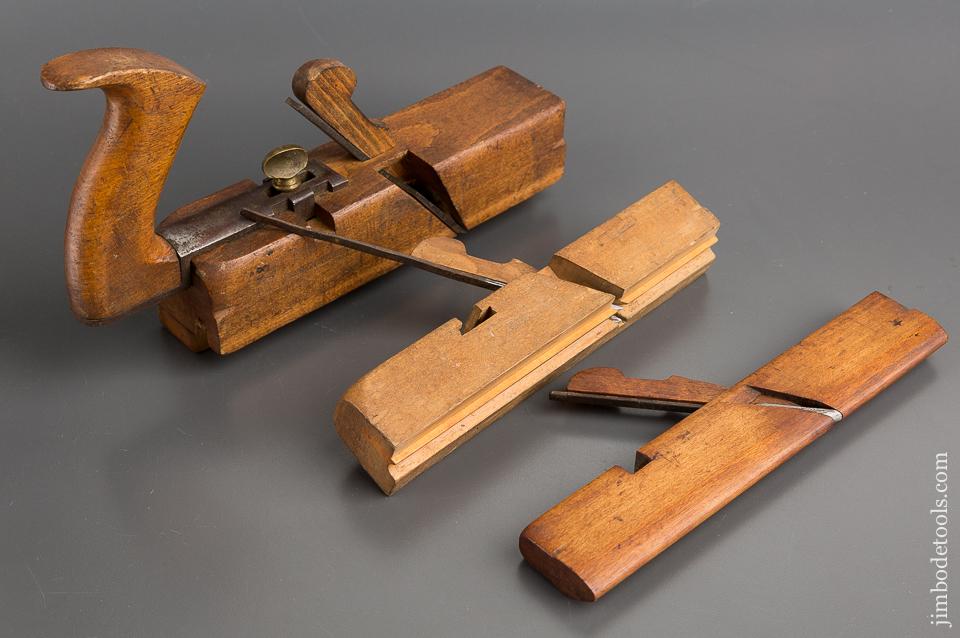 WORRALL Patent August 29, 1854 MULTIFORM MOULDING PLANE CO Plane with Three Bottoms and Handle - 81252
