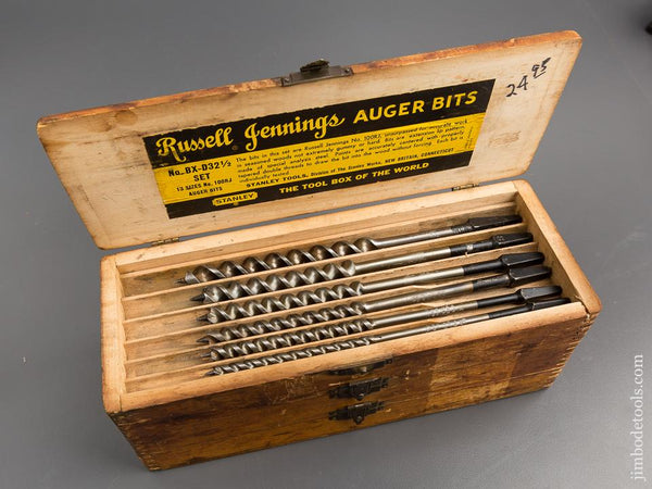 Complete Set of 13 RUSSELL JENNINGS Auger Bits in Original 3 Tiered Box -81259