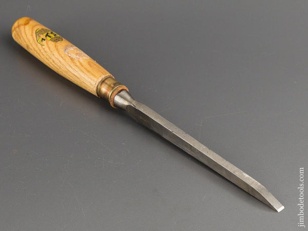 1/4 x 12 1/2 inch TURTON Beech Handled Mortise Chisel with Decal - 81266