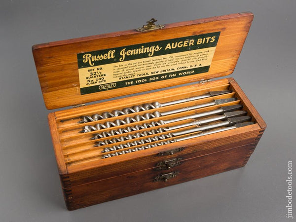 Complete Set of 13 RUSSELL JENNINGS Auger Bits in Original 3 Tiered Box - 81283