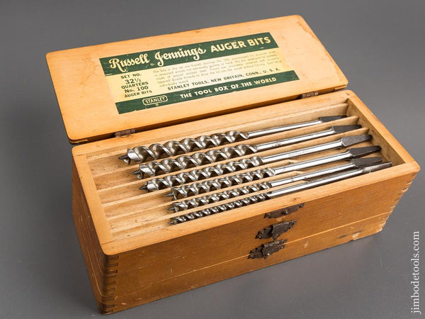 Complete Set of 13 RUSSELL JENNINGS Auger Bits in Original 3 Tiered Box - 81285
