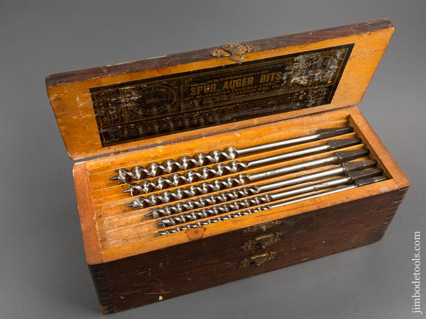 Complete Set of 13 RUSSELL JENNINGS Auger Bits in Original 3 Tiered Box - 81286