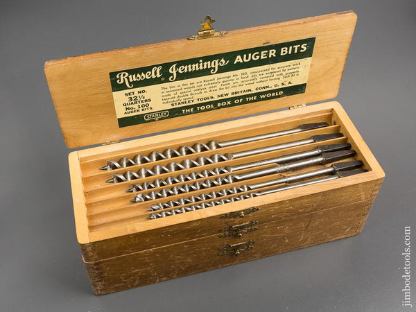 Complete Set of 13 RUSSELL JENNINGS Auger Bits in Original 3 Tiered Box -81289