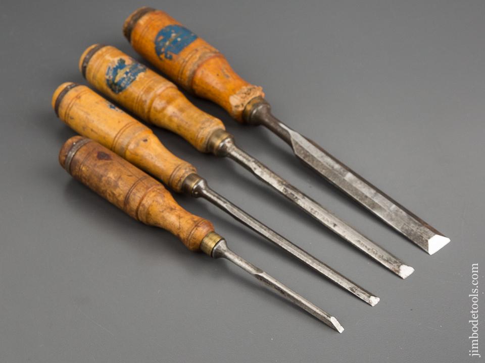 Set of Four E.A. BERG ESKILSTUNA Tang Chisels - 81290
