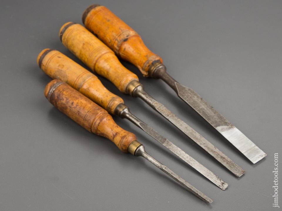 Set of Four E.A. BERG ESKILSTUNA Tang Chisels - 81290