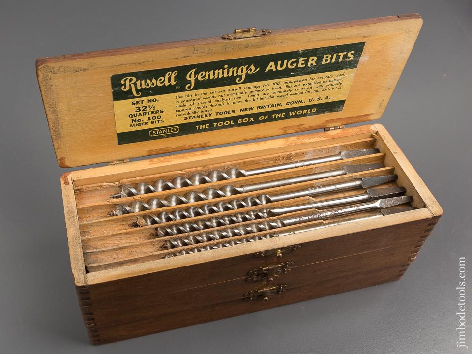 Complete Set of 13 RUSSELL JENNINGS Auger Bits in Original 3 Tiered Box -81310