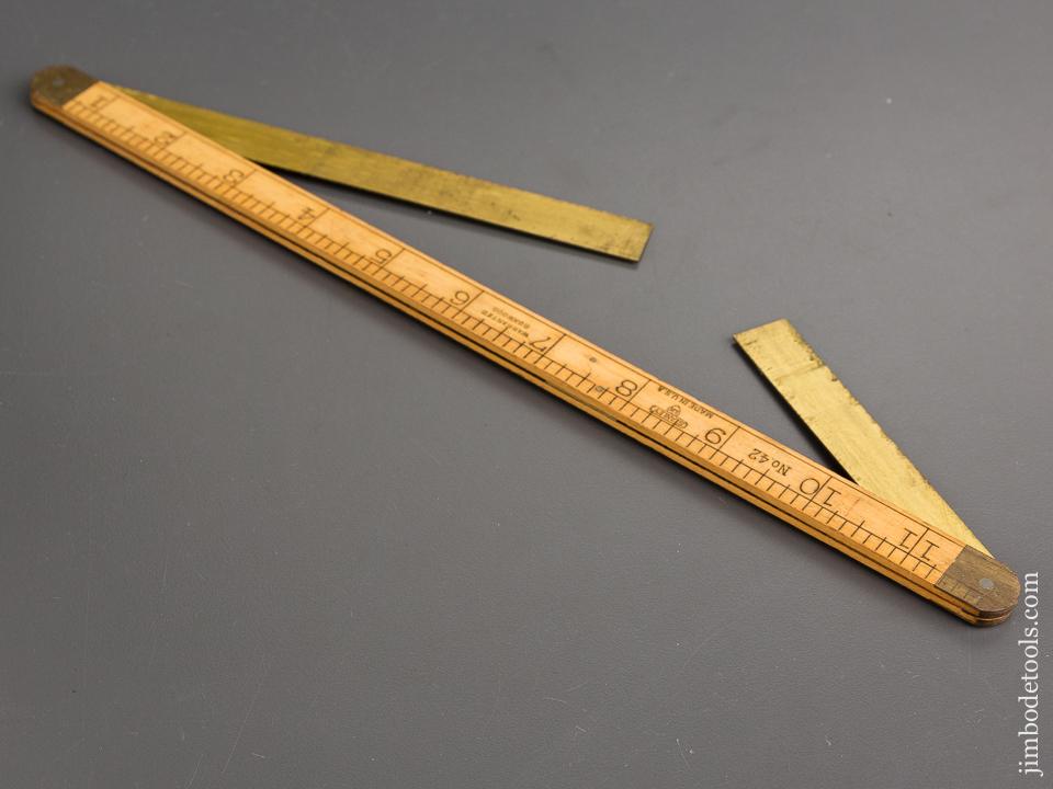 STANLEY No. 42 Boxwood and Brass Twelve inch Ship's Carpenter's Bevel SWEETHEART - 81322U