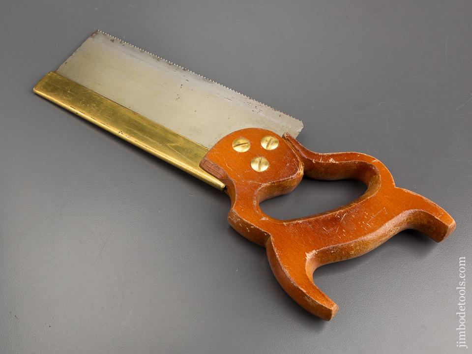 19 point 8 inch Rip W. TYZACK, SONS & TURNER No. 120 NON PAREIL Brass Back Saw - 81328R