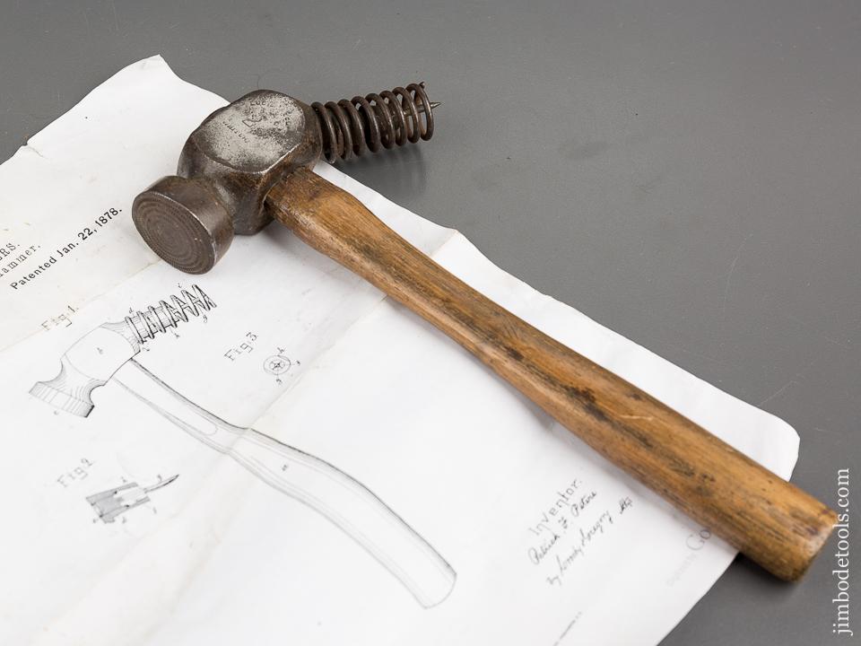 Rare PETERS January 22, 1878 Patent WHITCHER No. 2 Lasting Hammer - 81385R