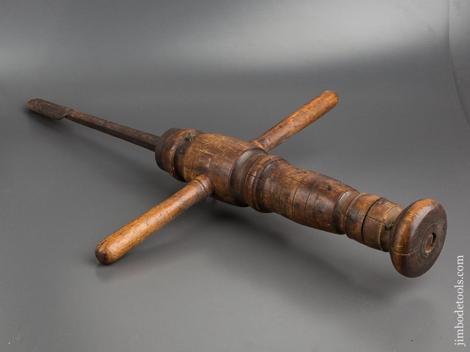 Awesome 18th Century Breast Auger with 1 2/8 inch Spoon Bit - 81394R