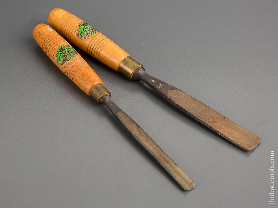 Two HENRY TAYLOR Gouges with Decals - 81397K