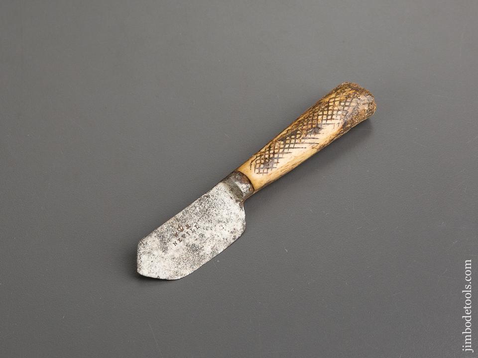 Beautiful 5 3/4 inch Bone-Handled Leather Working Knife By W.R. NEVILL - 81413R