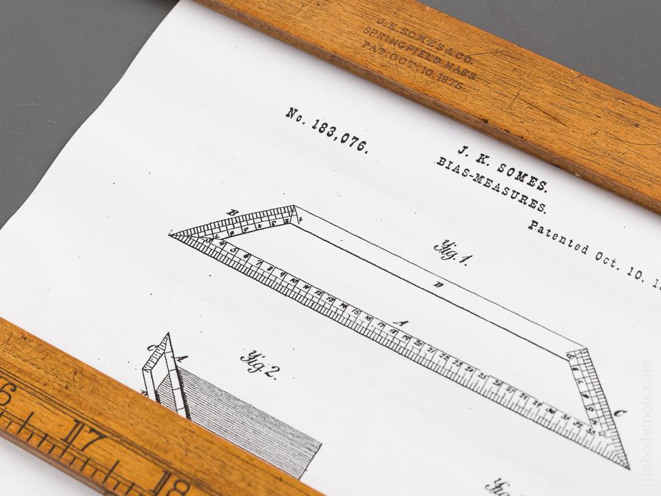 35 1/2 inch SOMES Patent October 10, 1876 Layout Rule - 81433R