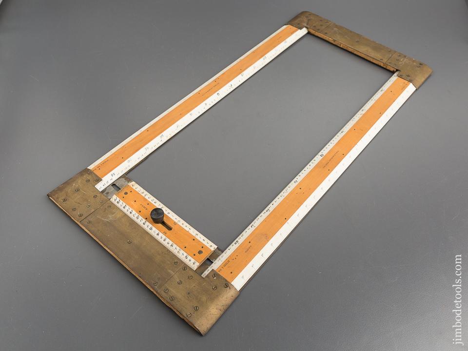 19 x 9 inch Brass Whatsit Layout Square - 81434R