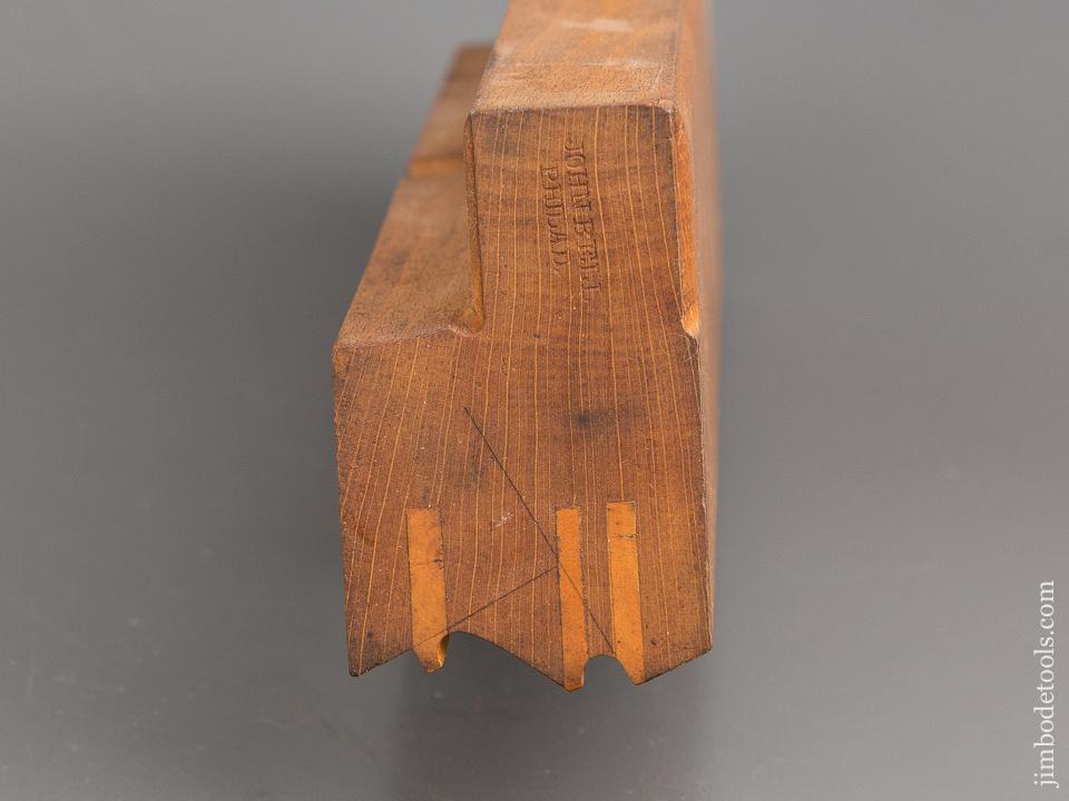 Two inch Wide JOHN BELL PHILADA Crispy Complex Molding Plane circa 1829-51 MINT - 81467R