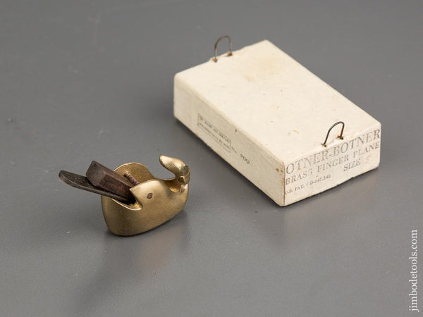 OTNER-BOTNER 5/8 x 1 3/8 inch Brass Whale Round Bottom Violinmaker's Plane in Original Box - 81473R