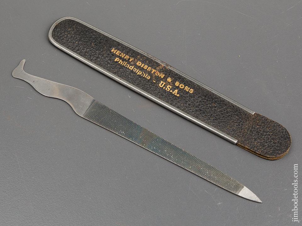 Rare Six inch DISSTON U.S.A. Figural Lady Leg File in Original Sheath - 81474R