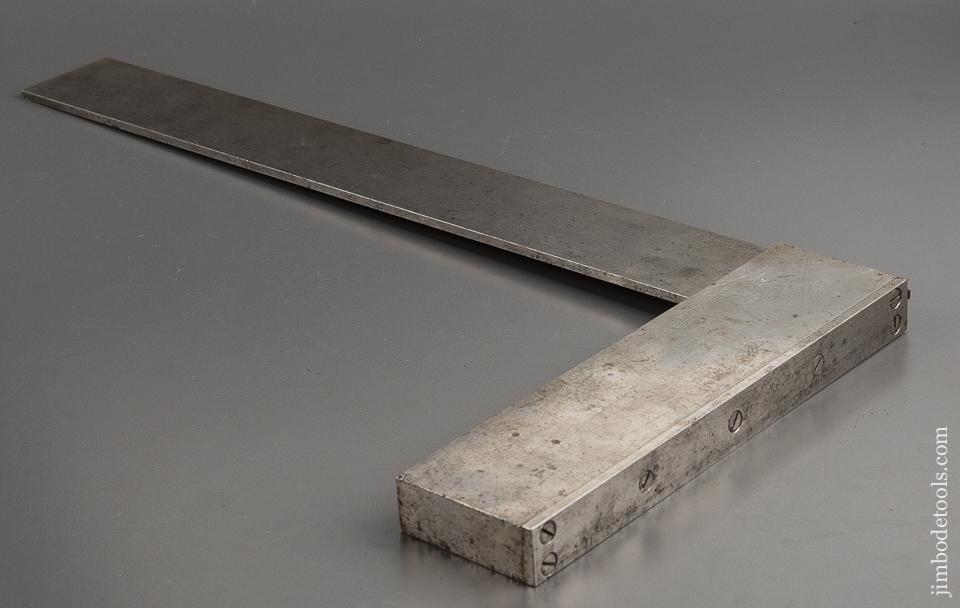 18 3/8 inch MOORE & WRIGHT Machinist's Square with Original Wooden Case - 81478