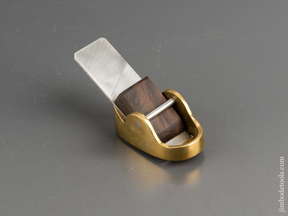 Beautiful Brass and Rosewood Round Bottom Violin Maker's Plane - 81482R